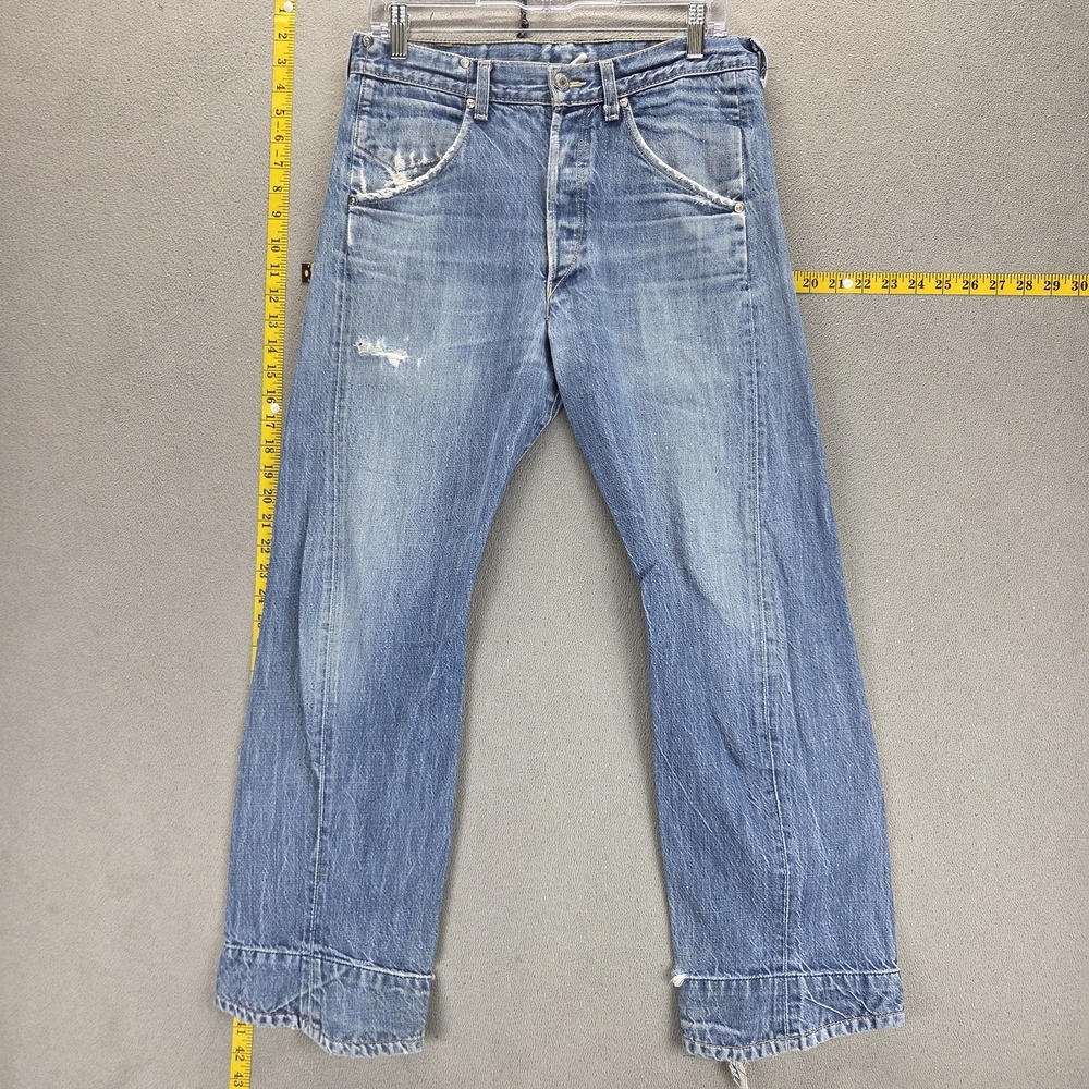 Vintage Levis Engineered Jeans Mens 30x30 Blue Twisted Seam Button Fly Denim